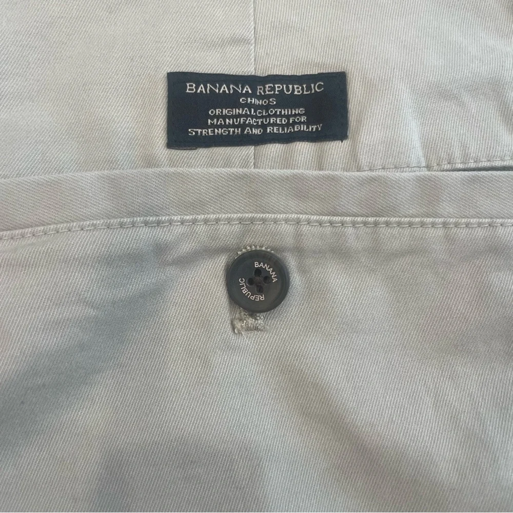 Banana Republic Men's Khaki Aiden Straight Chino Pants 36x34 Classic Preppy